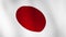 Japan flag waving, A flag animation background. Closeup Japan flag waving in wind video footage.