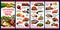 Japan food vector menu Japanese meals assortment