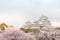 Japan Himeji castle , White Heron Castle in beautiful sakura che