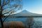 Japan - Idyllic landscape of Kawaguchiko Lake and Mt Fuji