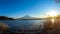 Japan - An idyllic view on Mt Fuji from Kawaguchiko Lake