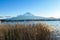 Japan - An idyllic view on Mt Fuji from Kawaguchiko Lake