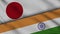 Japan and India Flags, Breaking News, Political Diplomacy Crisis Concept