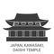 Japan, Kawasaki, Daishi Temple travel landmark vector illustration