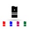 Japan lieutenant colonel military ranks and insignia multi color icon. Simple glyph, flat  of military ranks and insignia of