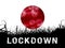 Japan lockdown slowing ncov epidemic or outbreak - 3d Illustration