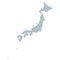 Japan Map - Vector Pixel Solid Contour