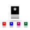 Japan master sergeant military ranks and insignia multi color icon. Simple glyph, flat  of military ranks and insignia of