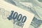 Japan money 1000 yen bills.