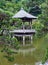 Japan. Narita. pavilion on the lake in park