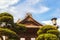 Japan, Narita, temple roof detail