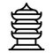 Japan pagoda icon outline vector. Chinese building