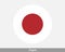 Japan Round Circle Flag. Japanese Circular Button Banner Icon. EPS Vector