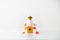 Japan`s New Year ornament Kagami Mochi on white background
