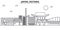 Japan, Saitama architecture line skyline illustration. Linear vector cityscape with famous landmarks, city sights