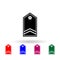 Japan sergeant first class military ranks and insignia multi color icon. Simple glyph, flat  of military ranks and insignia