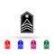 Japan sergeant major military ranks and insignia multi color icon. Simple glyph, flat  of military ranks and insignia of