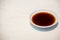 Japan soy sauce, Soyu in white bowl. Color of food, fill up tasty concept.sauce for japanese food,