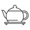 Japan tea pot icon outline vector. Hot drink