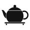 Japan tea pot icon simple vector. Hot drink