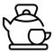 Japan teapot icon outline vector. Ancient japanese