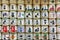 Japan. Tokyo. Sake barrels at Meiji Jingu Shinto shrine