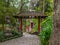 Japan torii in Monte Palace Tropican Garden. Funchal, Madeira island, Portugal