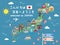 Japan travel map