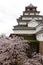 Japan : Tsurugajo Castle in Spring