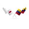 Japan and Venezuela flags. Vector illustration.