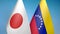 Japan and Venezuela two flags