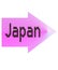 Japan word with pink arrow
