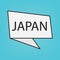 Japan word on a sticker