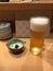 Japanese Appetizer Dish with Beer