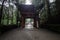 Japanese archs in raining day, september japan