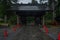 Japanese archs in raining day, september japan