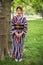 Japanese Asian woman in kimono