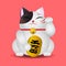 Japanese beckoning cat, Maneki Neko, vector illustration