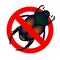 Japanese Beetle anti emblem with bug. Vector