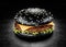 Japanese Black Burger with Cheese