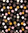 Japanese Black and Gold Cherry Blossom Seamless Pattern