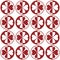 Japanese Blossom Circle Motif Vector Seamless Pattern