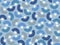 Japanese Blue Asian Fan Seamless Pattern