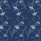 Japanese blue iris flower pattern pattern