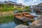 Japanese boats. Katsura river in Kyoto