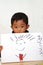 Japanese boy with father\'s portrait