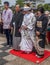 Japanese Bride And Parents At The Suigo Itako Iris Festival, Itako City, Japan