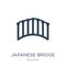 japanese bridge icon in trendy design style. japanese bridge icon isolated on white background. japanese bridge vector icon simple