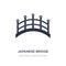 japanese bridge icon on white background. Simple element illustration from Buildings concept