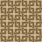 Japanese Brown Square Maze Vector Seamless Pattern